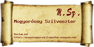 Mogyoróssy Szilveszter névjegykártya